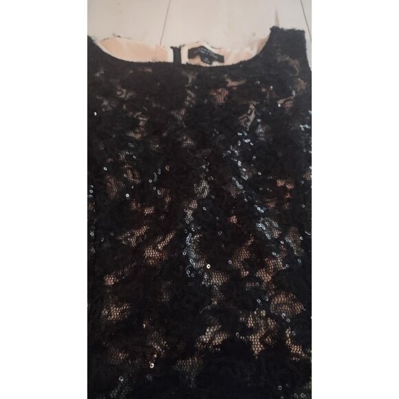 Tahari Black Sequence Cocktail Dress - Picture 3 of 4